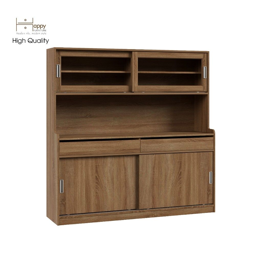 HAPPY FURNITURE , Kệ lưu trữ nhà bếp - LUCA , TCL_013 , 160cm x 42cm x 160cm
