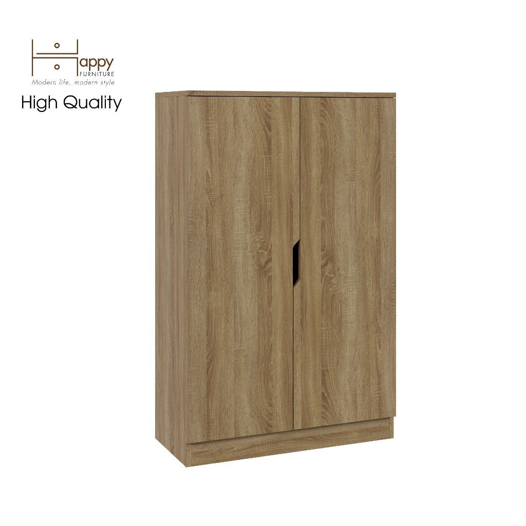 HAPPY FURNITURE , Tủ lưu trữ 2 cửa mở 5 ngăn đựng đồ - DASH , TCM_024 , 76cm x 35cm x 120cm