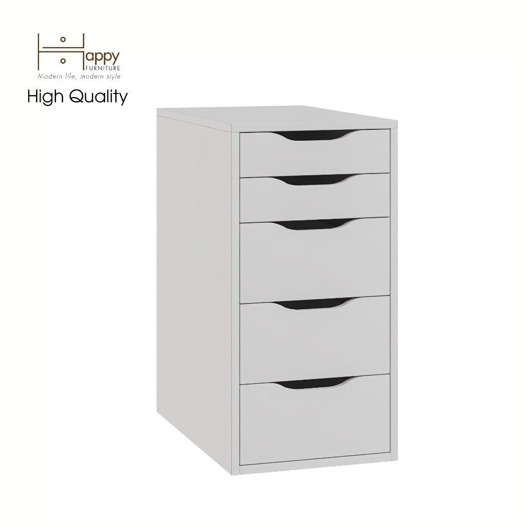 HAPPY FURNITURE , Tủ lưu trữ 5 ngăn kéo - LILY , THK_052 , 36cm x 58cm x 70cm