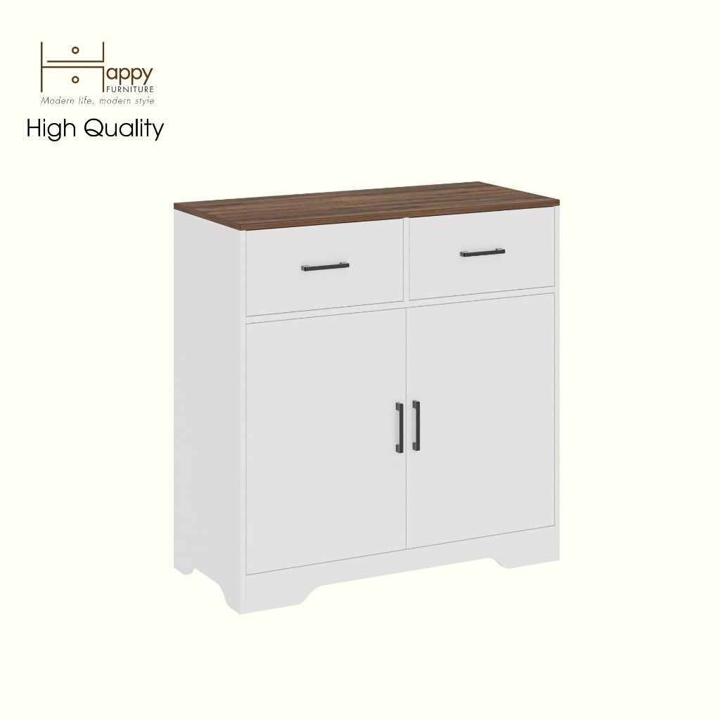 HAPPY FURNITURE , Tủ lưu trữ 2 ngăn kéo 2 cửa mở - SAFA , TLT_068 , 100cm x 45cm x 103cm DxRxC