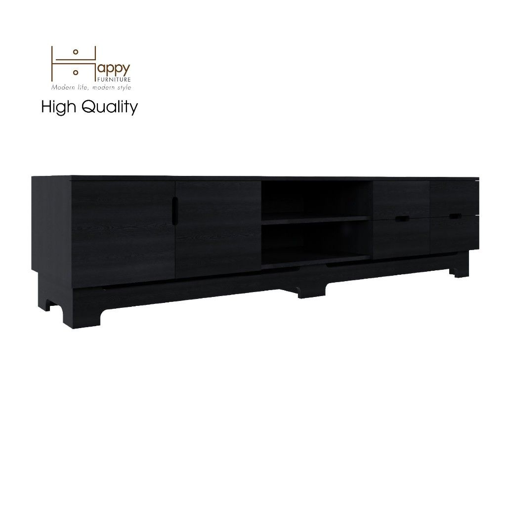 HAPPY FURNITURE , Kệ TV 4 ngăn kéo - MOLLY , KTV_025 , 220cm x 40cm x 50cm