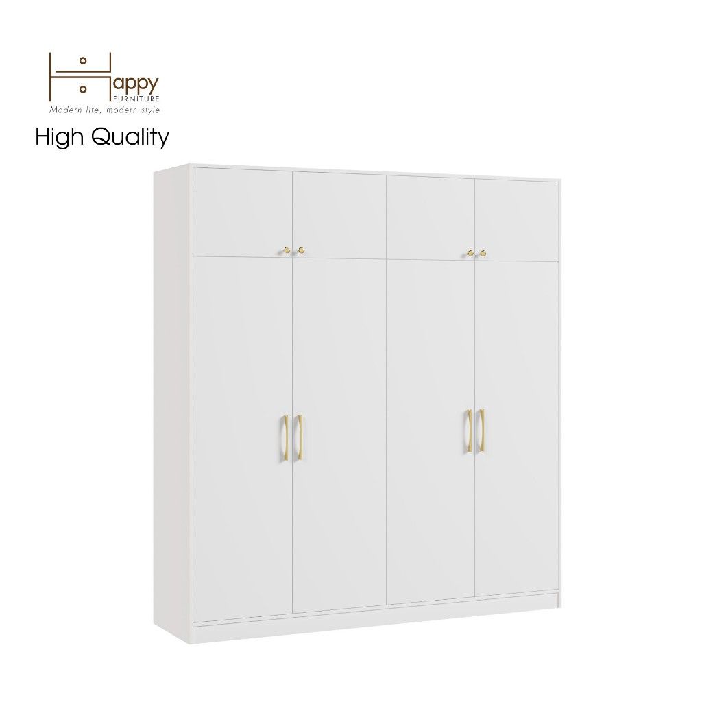 HAPPY FURNITURE , Tủ quần áo 2mx2m2 - ELEGANT , TCM_047 , 200cm x 54cm x 220cm