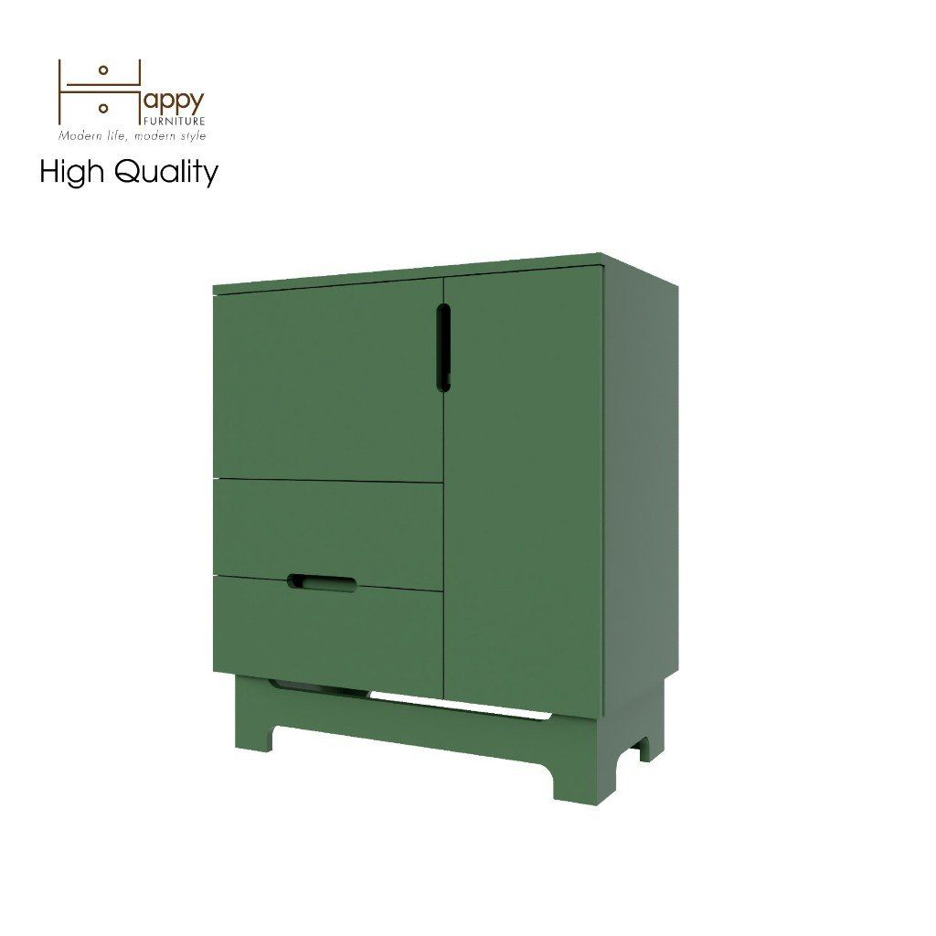 HAPPY FURNITURE , Tủ lưu trữ 2 cánh mở 2 ngăn kéo - MOLLY , TCM_104 , 72cm x 40cm x 82cm