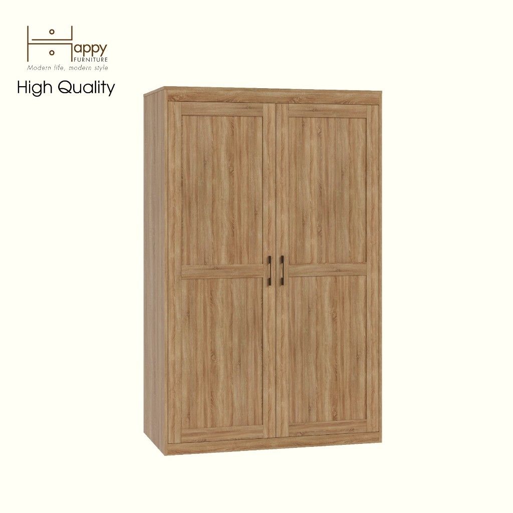 HAPPY FURNITURE , Tủ quần áo 2 cánh mở - SCANDINA , TCM_097 , 120cm x 59cm x 190cm