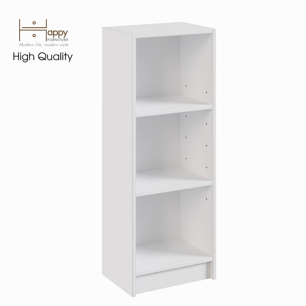 HAPPY FURNITURE , kệ sách 3 tầng size nhỏ - CATY , KSA_008 , 40cm x 28cm x 106cm