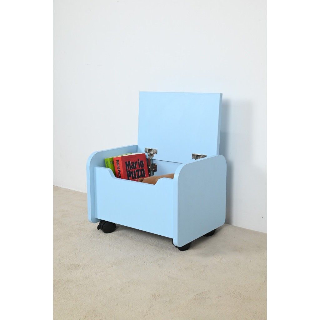 HAPPY FURNITURE , Thùng lưu trữ có bánh xe cho trẻ em - KID , TLT_004 , 40cm x 30cm x 30cm