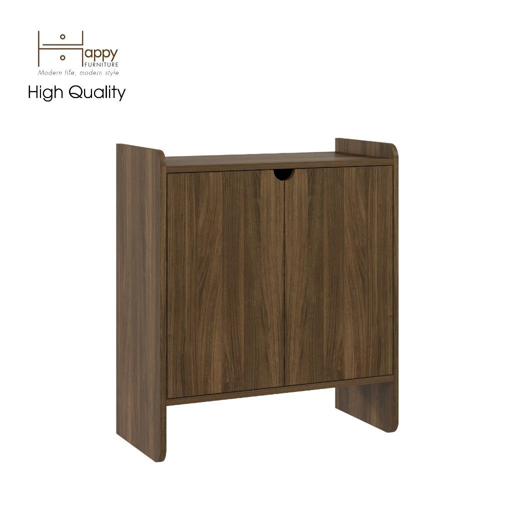 HAPPY FURNITURE , Tủ giày 2 cửa mở - CIRCLE , TCM_068 , 70cm x 34cm x 80cm