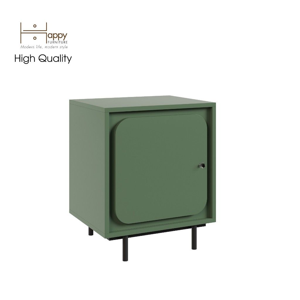 HAPPY FURNITURE , Táp đầu giường 1 cửa mở chân sắt - SWEETY , TCM_058 , 48cm x 40cm x 58cm
