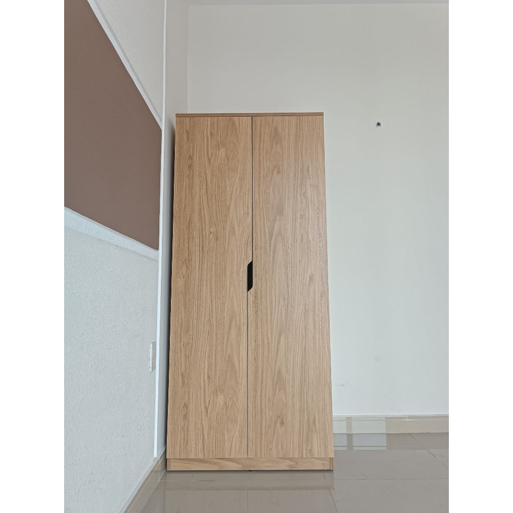 HAPPY FURNITURE , Tủ quần áo đơn giản 2 cửa mở - DASH , TCM_006 , 78cm x 53cm x 178cm