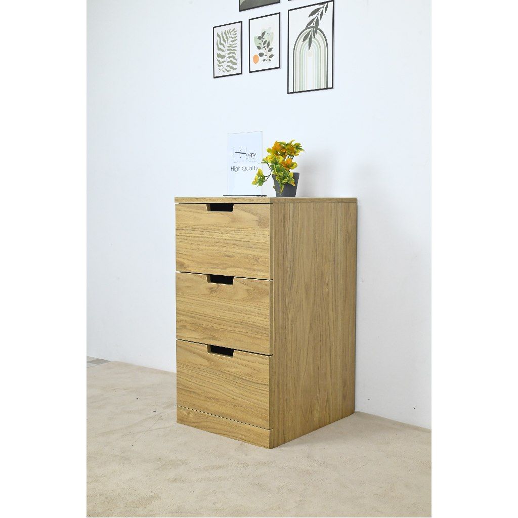 HAPPY FURNITURE , Tủ đựng đồ 3 ngăn kéo - SCANDINA , THK_102 , 40cm x 47cm x 76cm