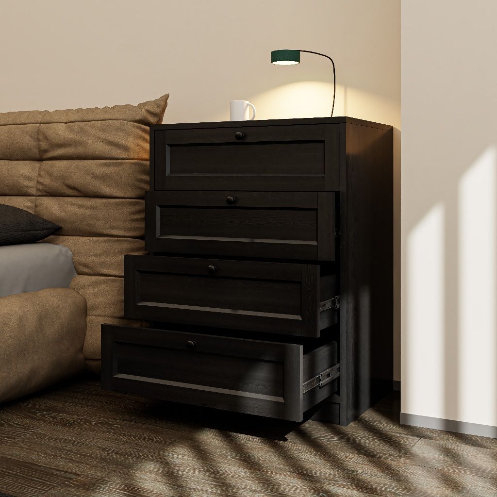 HAPPY FURNITURE , MATTA - Tủ lưu trữ 4 ngăn kéo, THK_222 , 64cm x 40cm x 82cm DxRxC