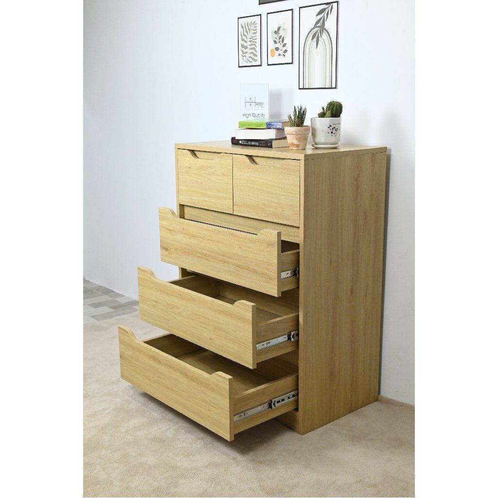 HAPPY FURNITURE , Tủ đựng đồ 5 ngăn kéo - ALEE , THK_042 , 70cm x 40cm x 94cm