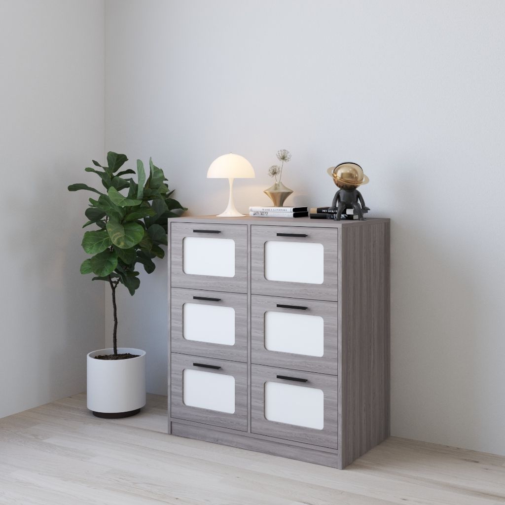 HAPPY FURNITURE , Tủ lưu trữ 6 ngăn kéo - TASY ,THK_316 , 90cm x 50cm x 100cm DxRxC