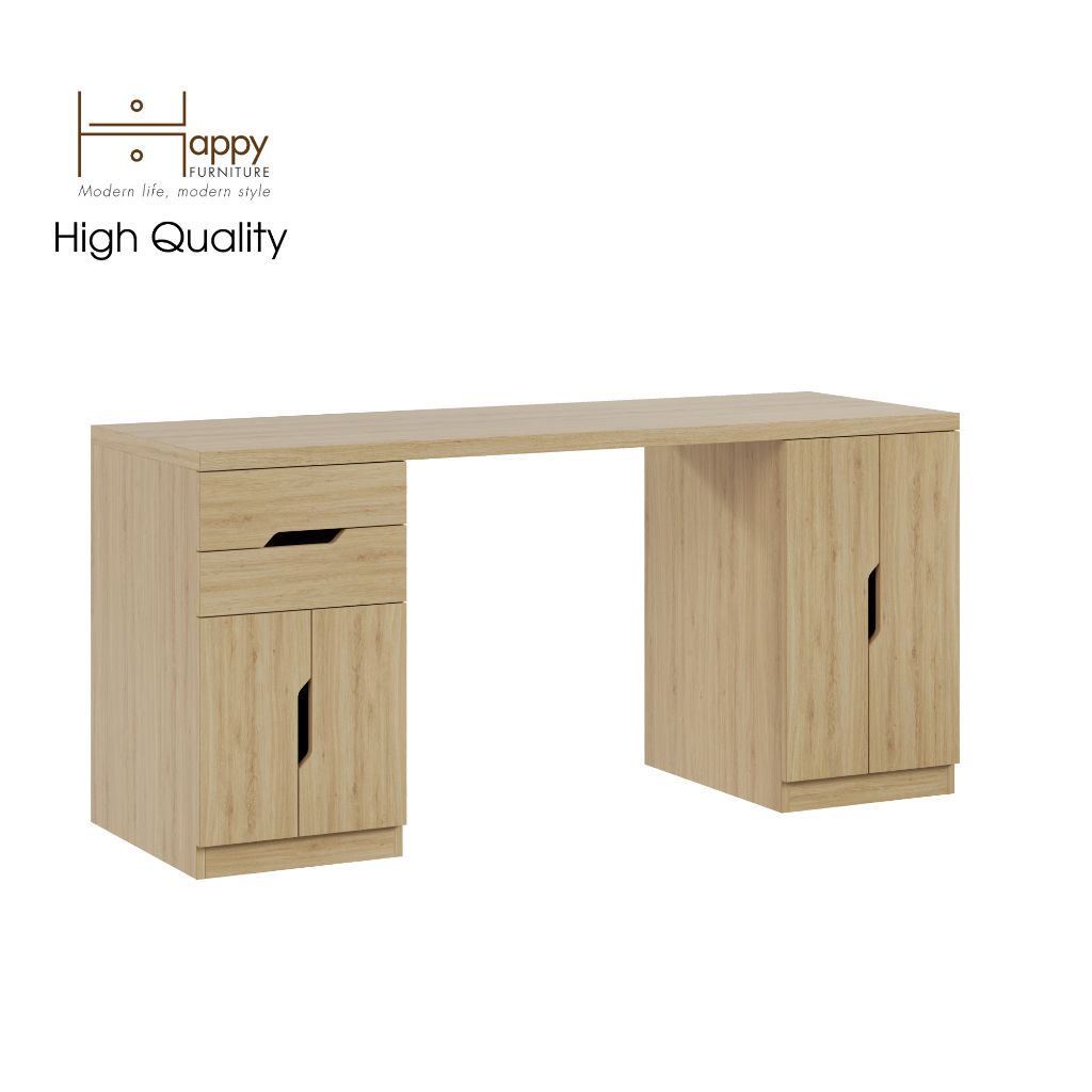 HAPPY FURNITURE , Bàn làm việc 2 hộc tủ - DASH , BAN_031, BAN_032, BAN_033