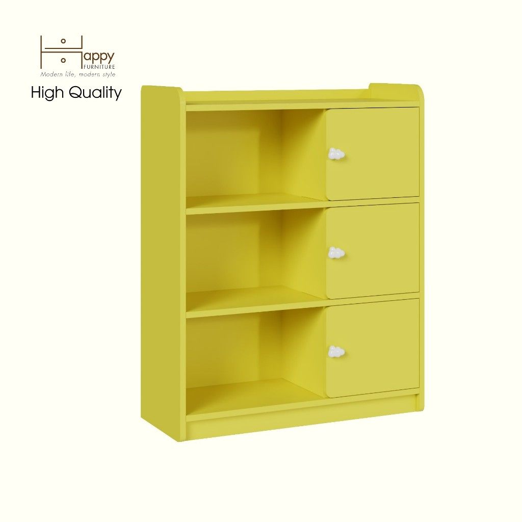 HAPPY FURNITURE , Tủ lưu trữ 3 cửa mở cho trẻ em - KID , TLT_009 , 80cm x 32cm x 100cm