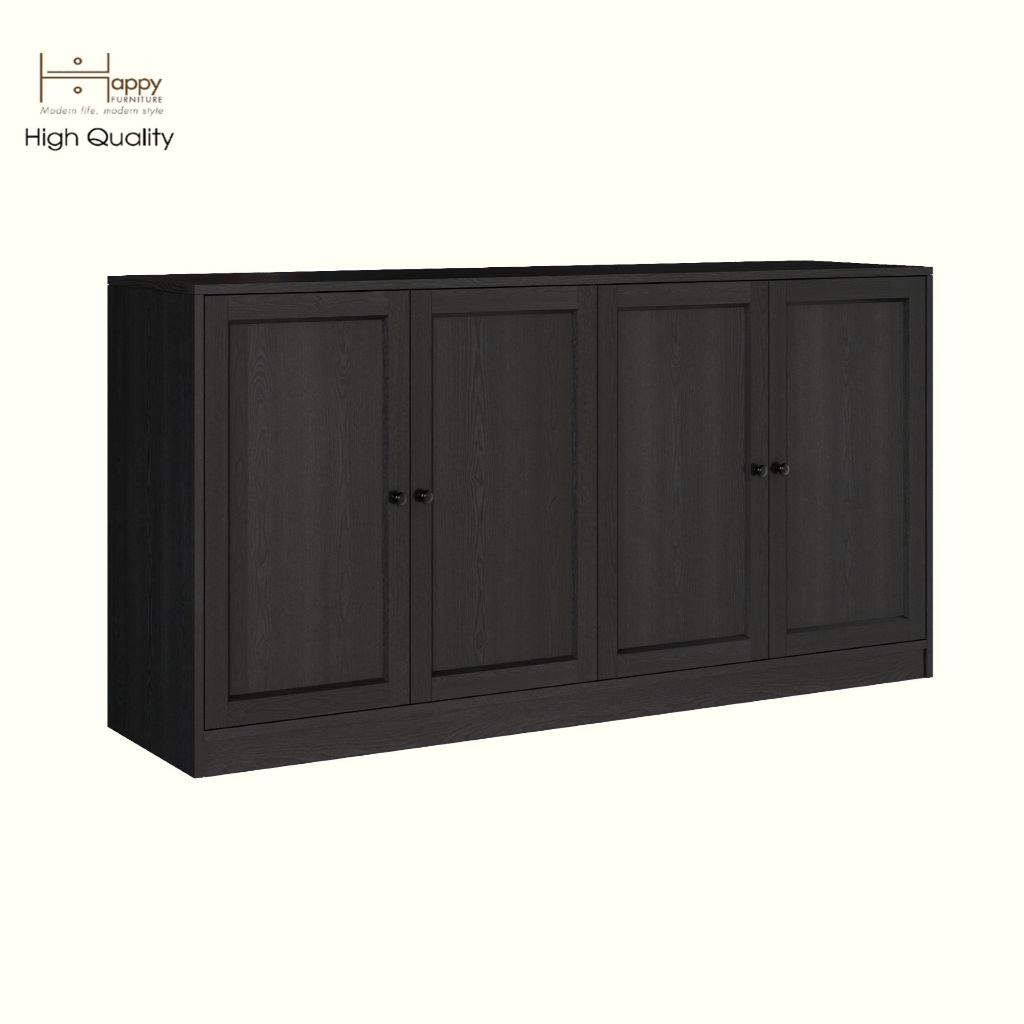 HAPPY FURNITURE , MATTA - Tủ lưu trữ 4 cánh mở , TCM_211 , 160cm x 40cm x 82cm DxRxC