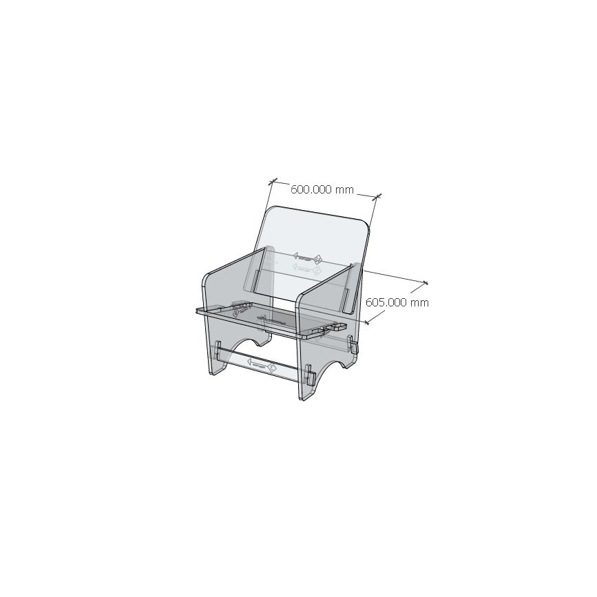 HAPPY FURNITURE , Gỗ tự nhiên , Ghế gỗ Plywood - SANARI , GHE_010 , 62cm x 61cm x 74cm DxRxC
