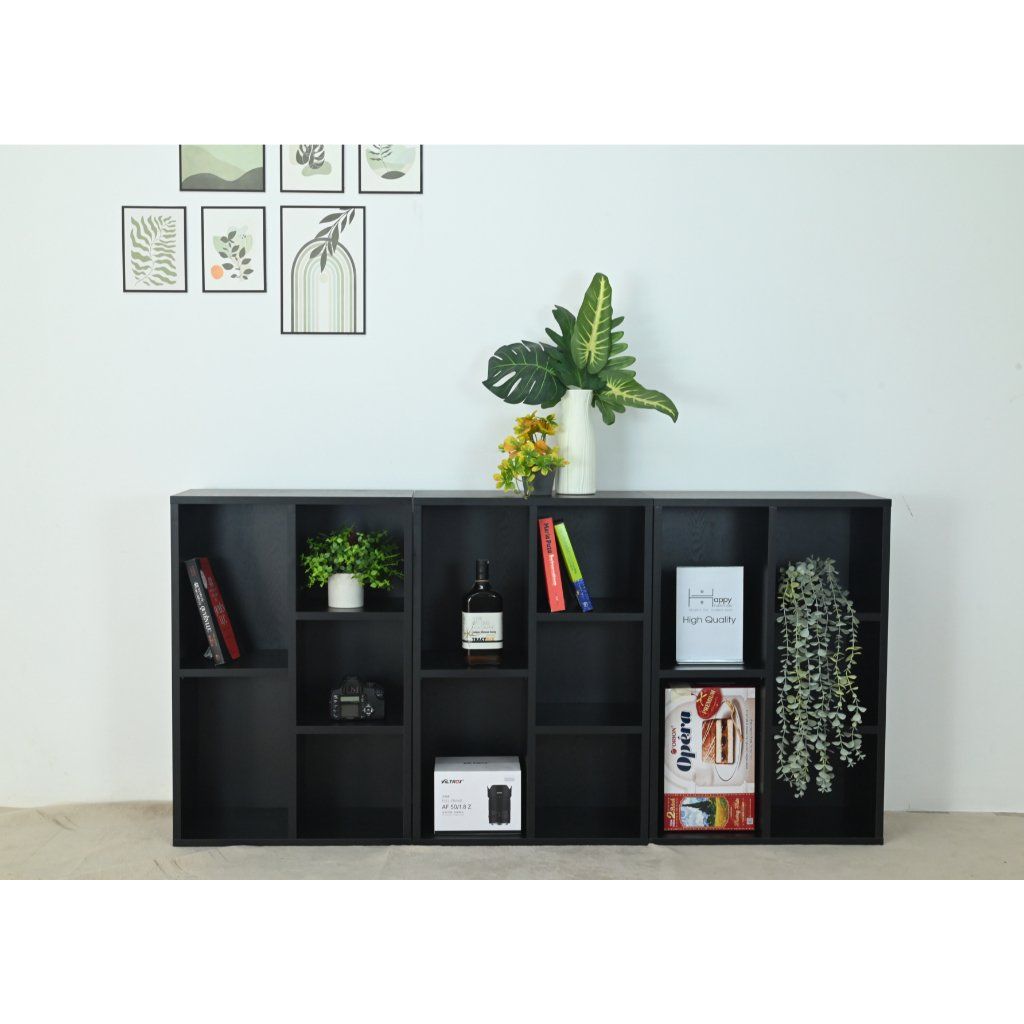 HAPPY FURNITURE , COMBO 3 kệ sách 5 ngăn - CATY , KSA_091, 156cm x 28cm x 77cm DxRxC