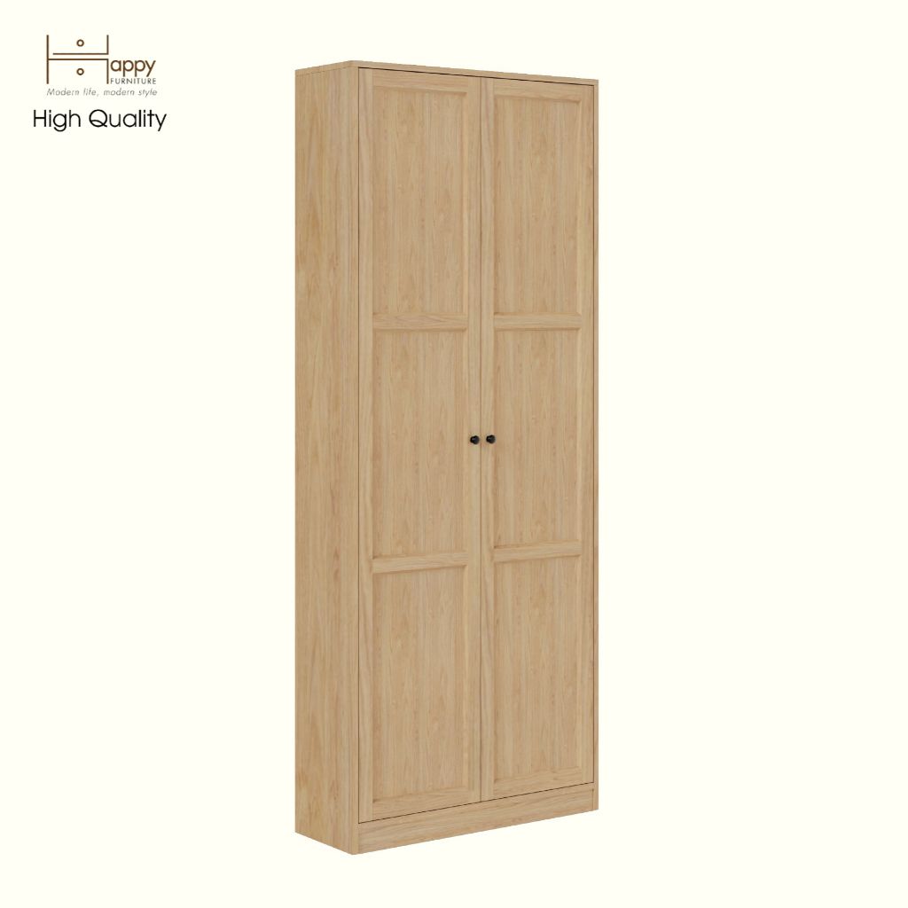 HAPPY FURNITURE , MATTA - Kệ sách 6 tầng 2 cánh mở, KSA_065 , 80cm x 28cm x 200cm DxRxC