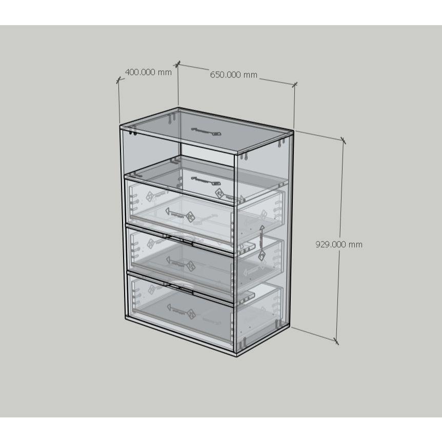 HAPPY FURNITURE , Tủ lưu trữ 3 ngăn kéo - LAYLA , THK_332 , 65cm x 40cm x 93cm DxRxC