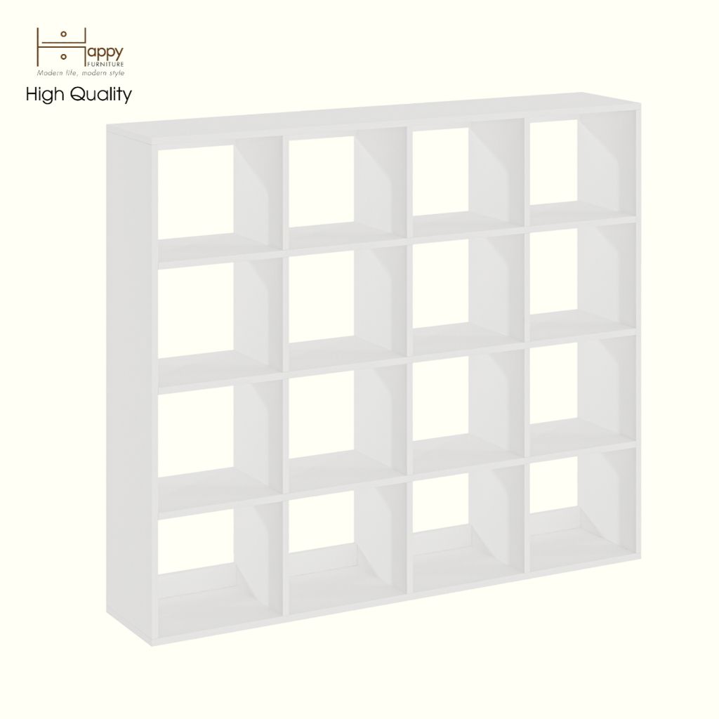 HAPPY FURNITURE , Kệ sách 4x4 - ZANE , KSA_042 , 140x 28x120cm