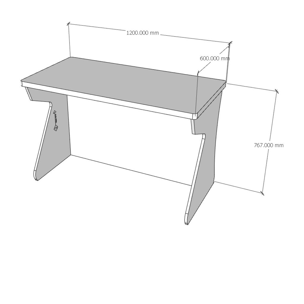 HAPPY FURNITURE , Bàn làm việc 1m2 - HELI , BAN_058 , 120cm x 60cm x 75cm