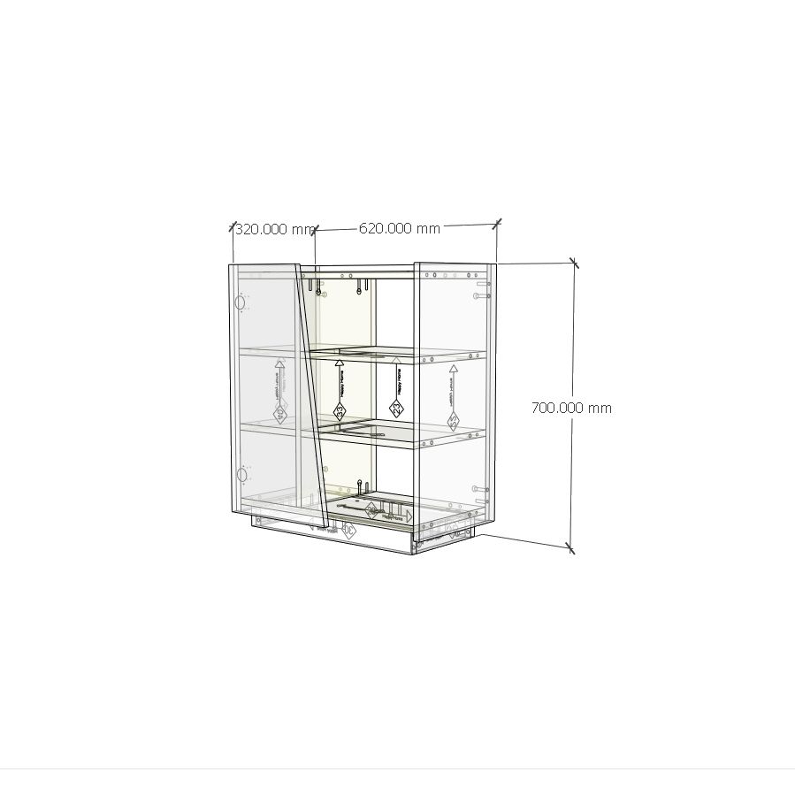 HAPPY FURNITURE , Tủ lưu trữ 1 cửa mở - VIGGO , TCM_174 , 62cm x 32cm x 70cm
