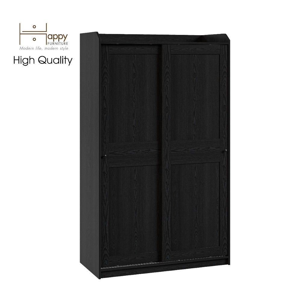 HAPPY FURNITURE , Tủ quần áo - 2 cánh cửa lùa - RUNI , TCL_002 , 118cm x 55cm x 199cm