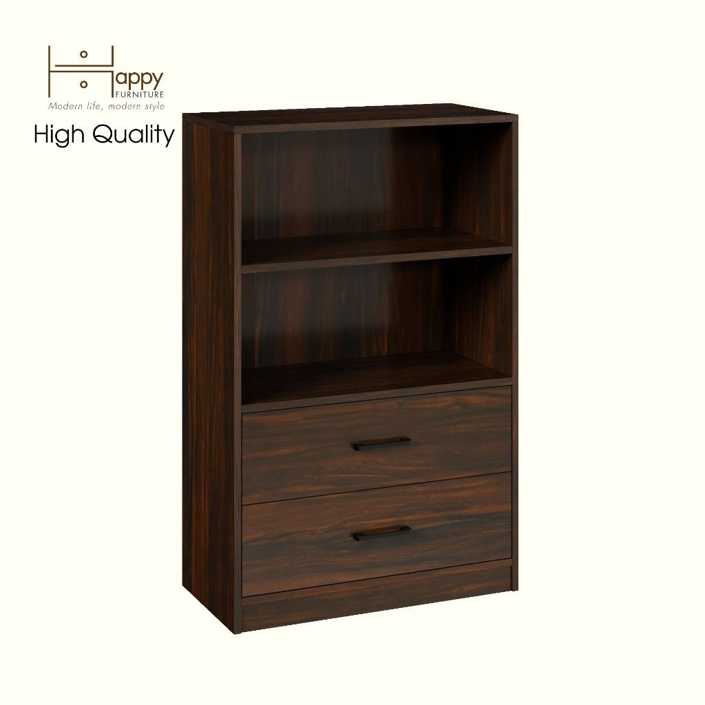 HAPPY FURNITURE , HEINEE - Kệ lưu trữ 2 ngăn kéo, TLT_039 , 70cm x 35cm x 110cm DxRxC, sản phẩm phổ thông