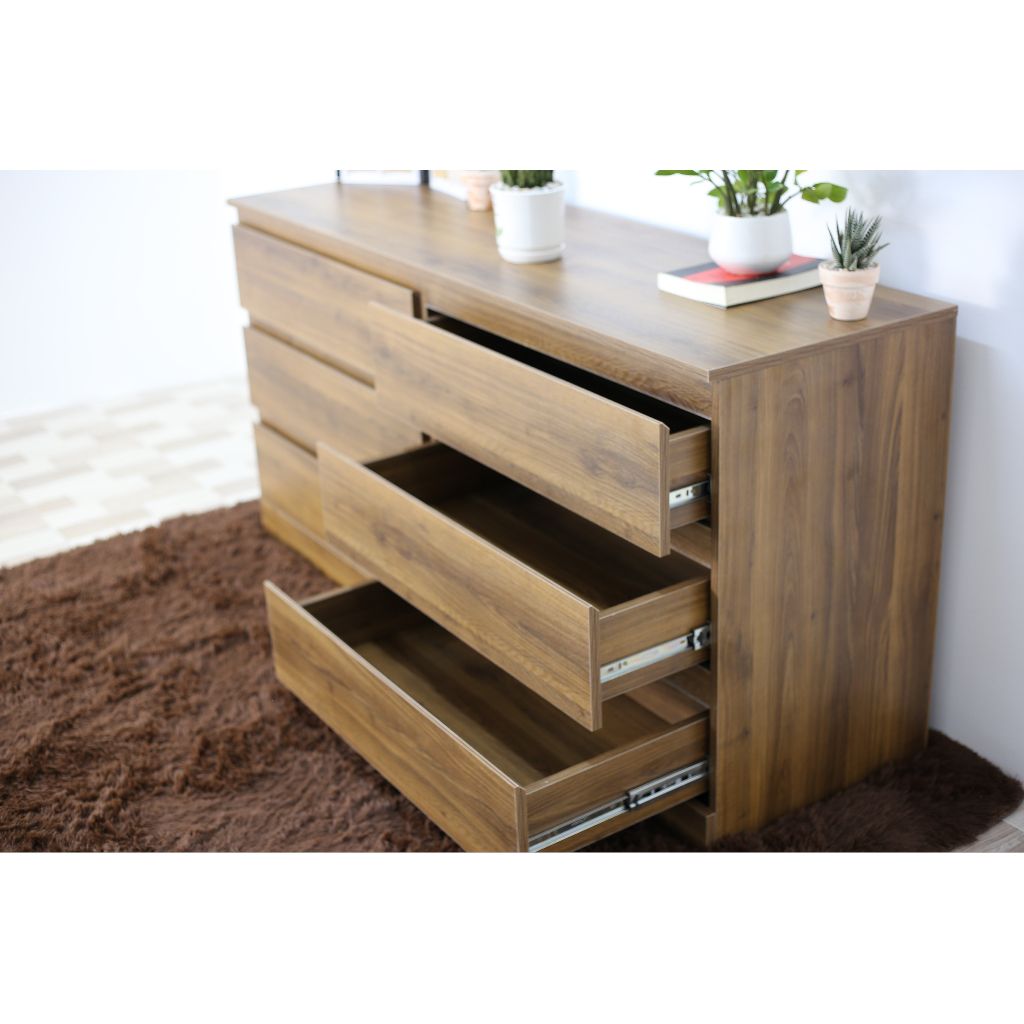 HAPPY FURNITURE , Tủ 6 ngăn kéo - DOOBIE , THK_004 , 160cm x 48cm x 78cm