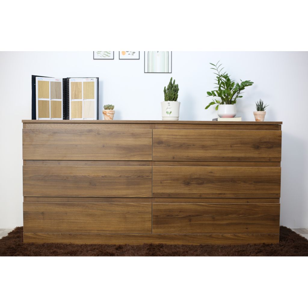 HAPPY FURNITURE , Tủ 6 ngăn kéo - DOOBIE , THK_004 , 160cm x 48cm x 78cm