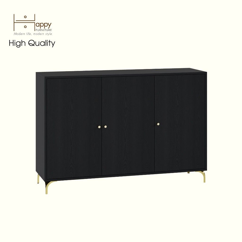 HAPPY FURNITURE , Tủ lưu trữ 3 cửa mở - HAPPI, TLT_052 , 140cm x 40cm x 96cm DxRxC