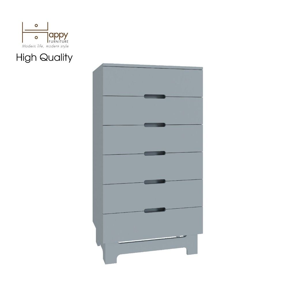 HAPPY FURNITURE , Tủ lưu trữ 6 ngăn kéo - MOLLY , THK_105 , 64cm x 45cm x 120cm
