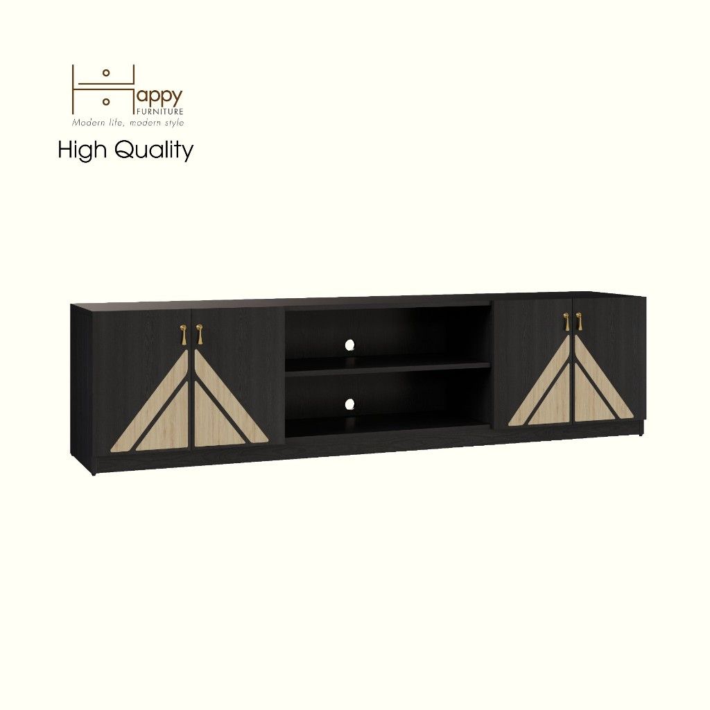 HAPPY FURNITURE , Kệ TV 4 cửa mở - CHARIS , KTV_029 , 200cm x 40cm x 50cm
