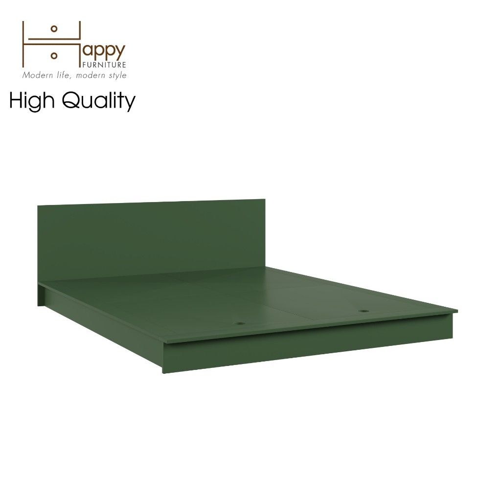 HAPPY FURNITURE , Giường ngủ kiểu Nhật - WESLEY , GNG_036 GNG_037 GNG_038 GNG_039 , 210x16cm , dài x cao