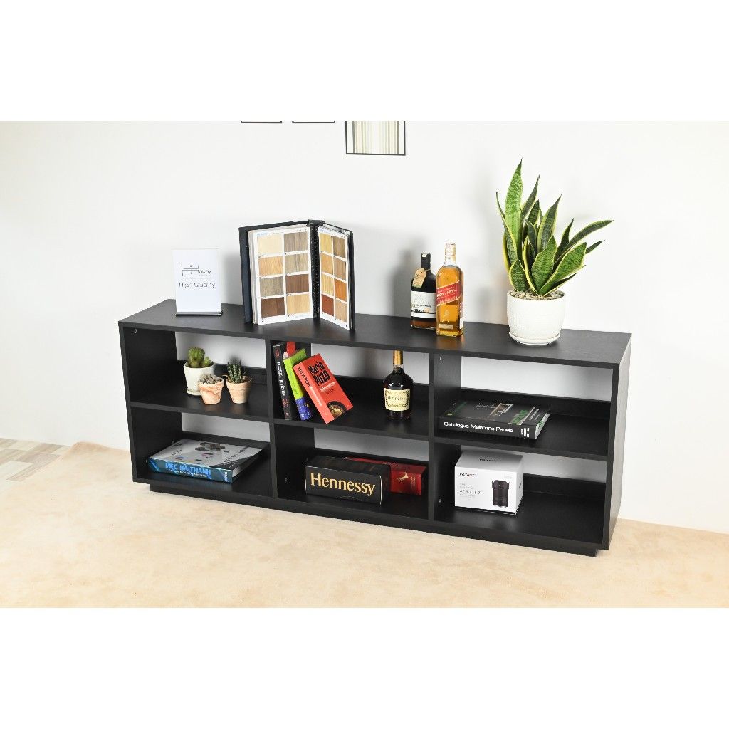 HAPPY FURNITURE , Kệ sách 2x3 - ZANE , KSA_034 , 160cm x 32cm x 62cm