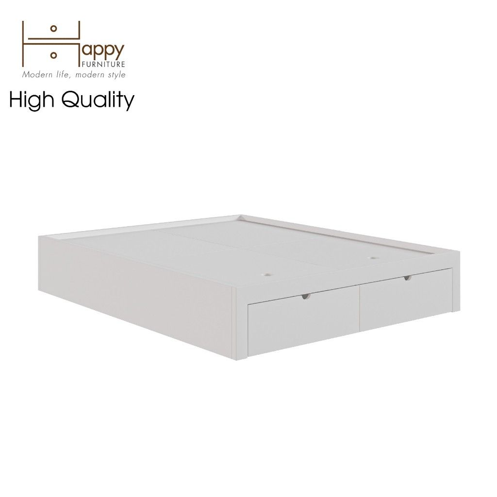 HAPPY FURNITURE , Giường ngủ 2 ngăn kéo - CIRCLE , GNG_085 GNG_086 GNG_087 GNG_088 , 207cm x 35cm