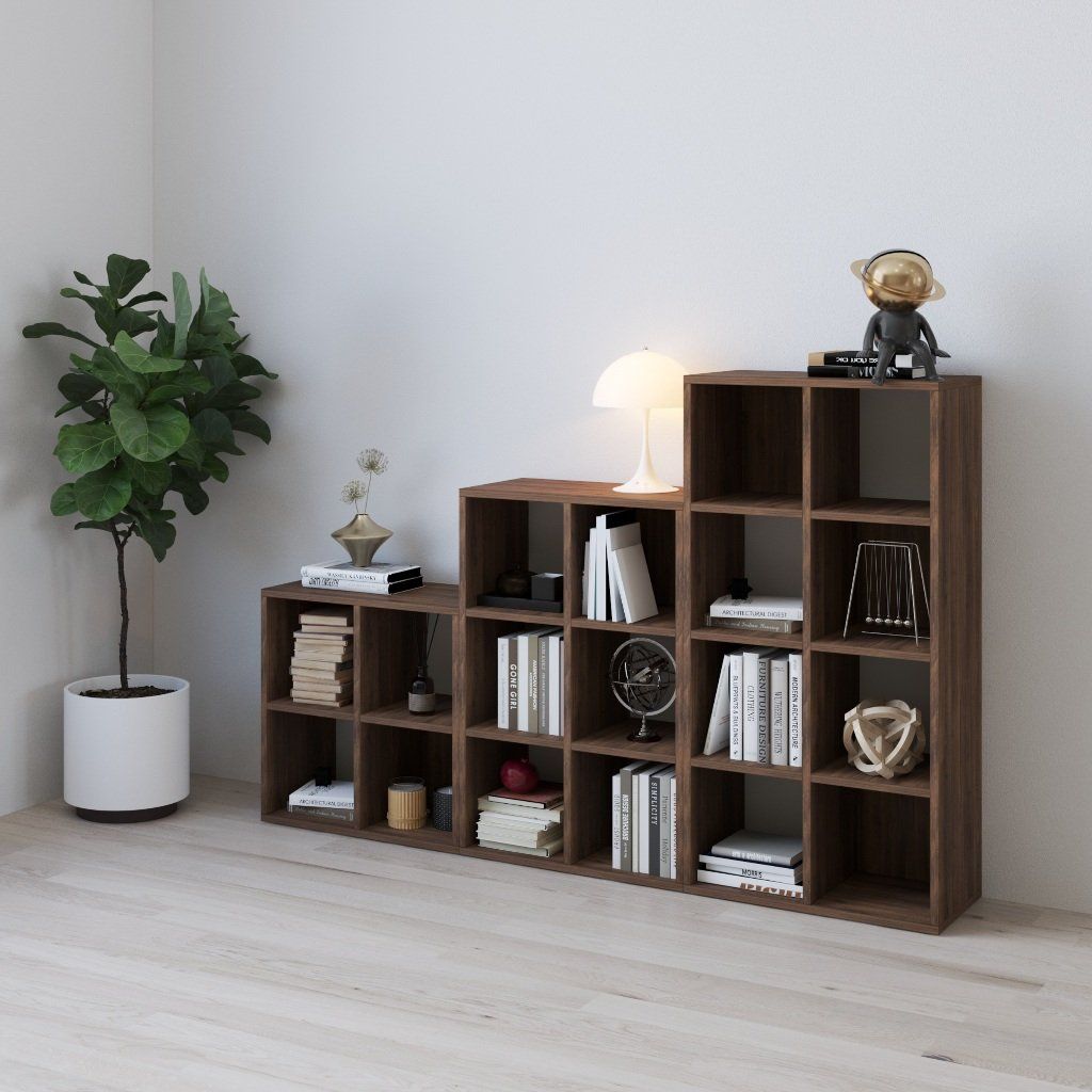 HAPPY FURNITURE , COMBO 3 kệ sách - CHANN, KSA_111 , 162cm x 28cm x 106cm DxRxC