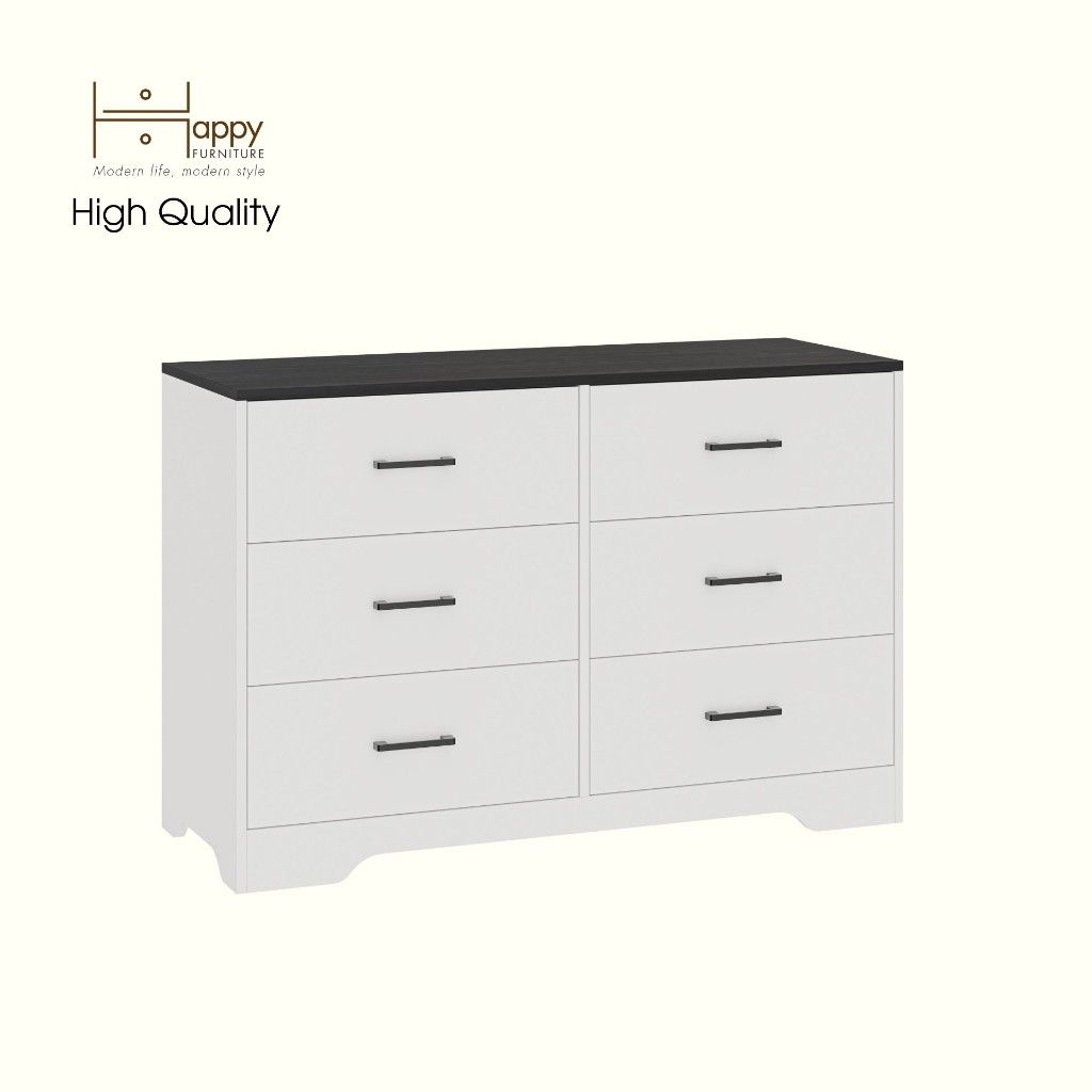 HAPPY FURNITURE , Tủ lưu trữ 6 ngăn kéo - SAFA , THK_325 , 120cm x 45cm x 80cm DxRxC