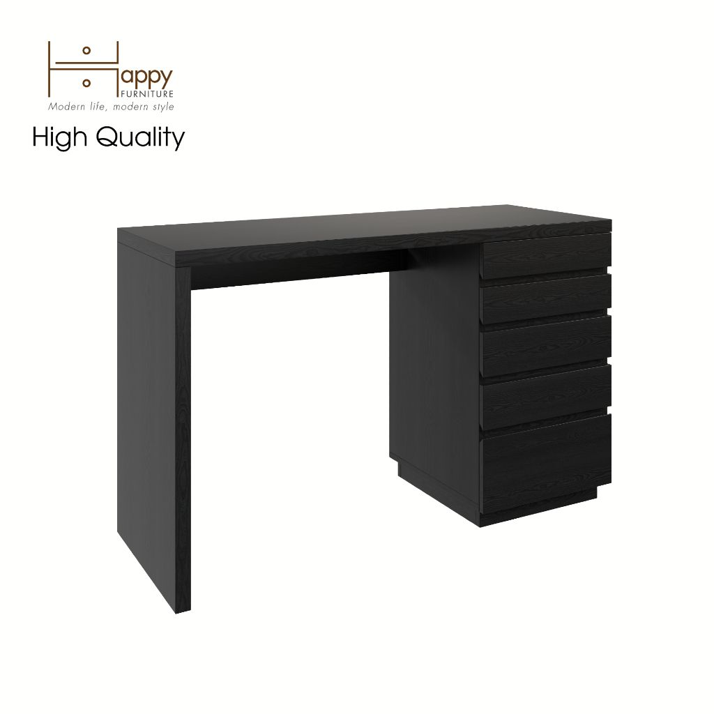 HAPPY FURNITURE , Bàn làm việc 5 ngăn kéo - MACRO , BAN_010 , 120cm x 45cm x 75cm
