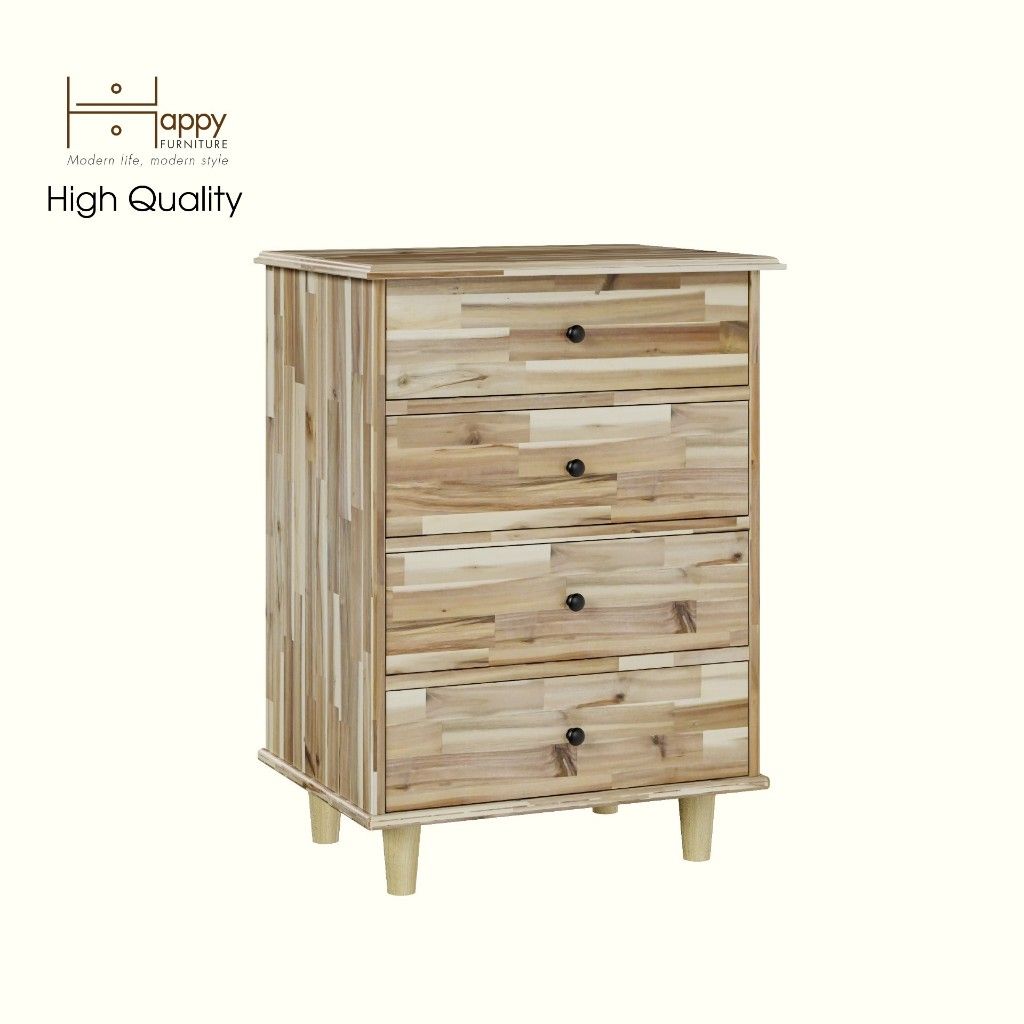 HAPPY FURNITURE , gỗ tự nhiên , Tủ lưu trữ 3 ngăn kéo - FARAH , THK_179 , 60cm x 45cm x 82cm
