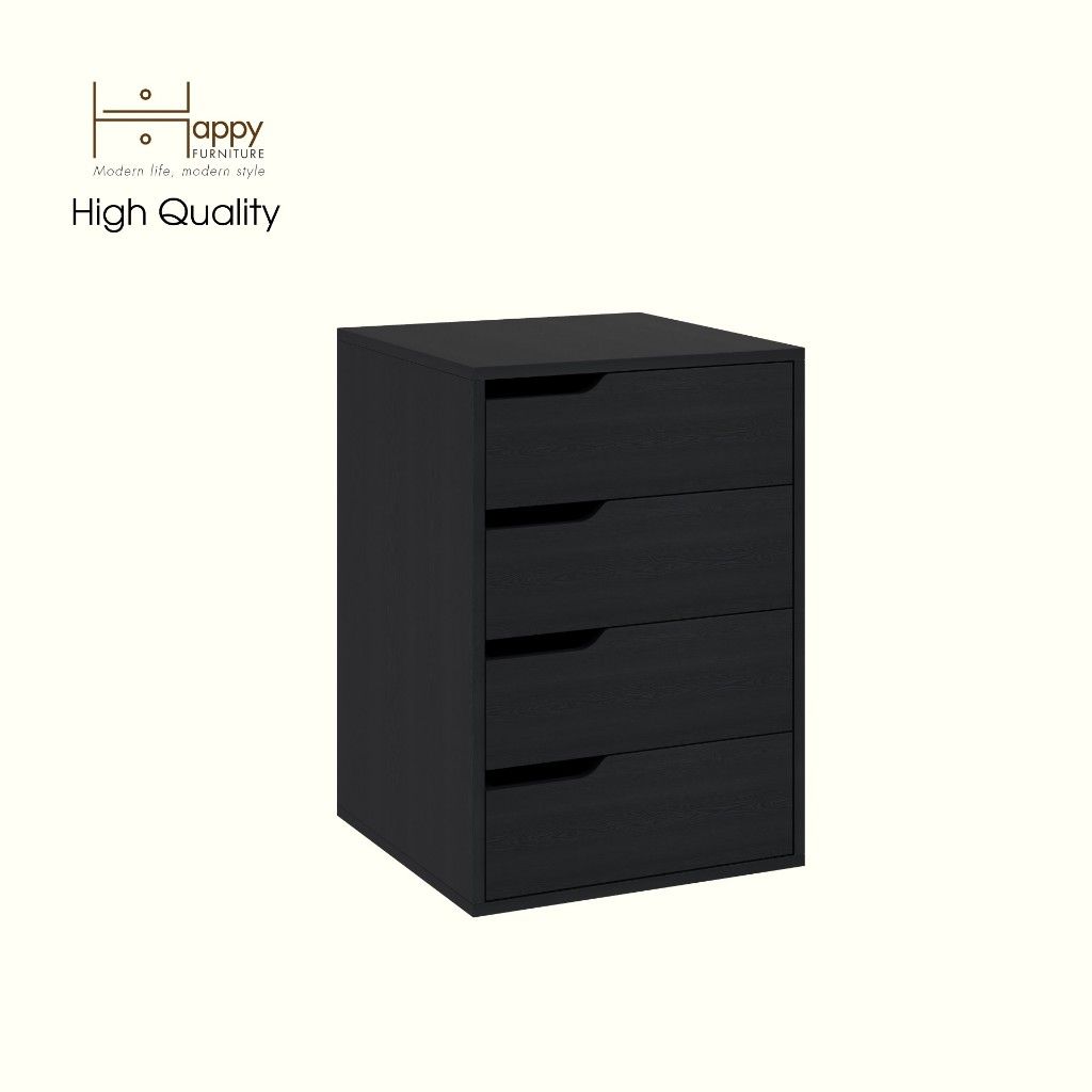 HAPPY FURNITURE , Tủ lưu trữ 4 ngăn kéo - ASO, THK_299 , 50cm x 50cm x 72cm DxRxC