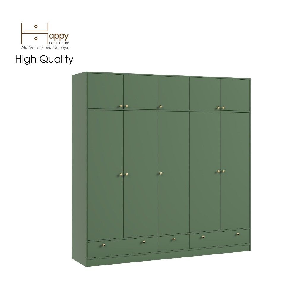 HAPPY FURNITURE , Tủ quần áo - ELEGANT , TCM_046 , 2m2x2m2 , 220cm x 54cm x 220cm