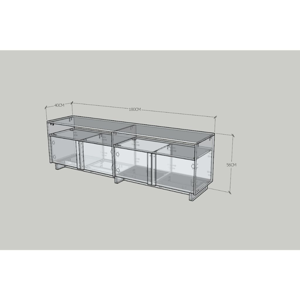 HAPPY FURNITURE , Kệ TV 4 cửa mở - MAVIS , KTV_040 , 180x40x56cm