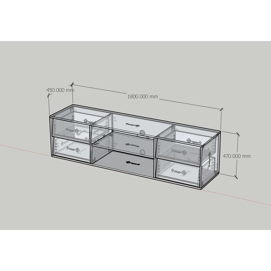 HAPPY FURNITURE , Kệ TV 4 ngăn kéo - CALYN , KTV_098 , 180cm x 45cm x 47cm DxRxC