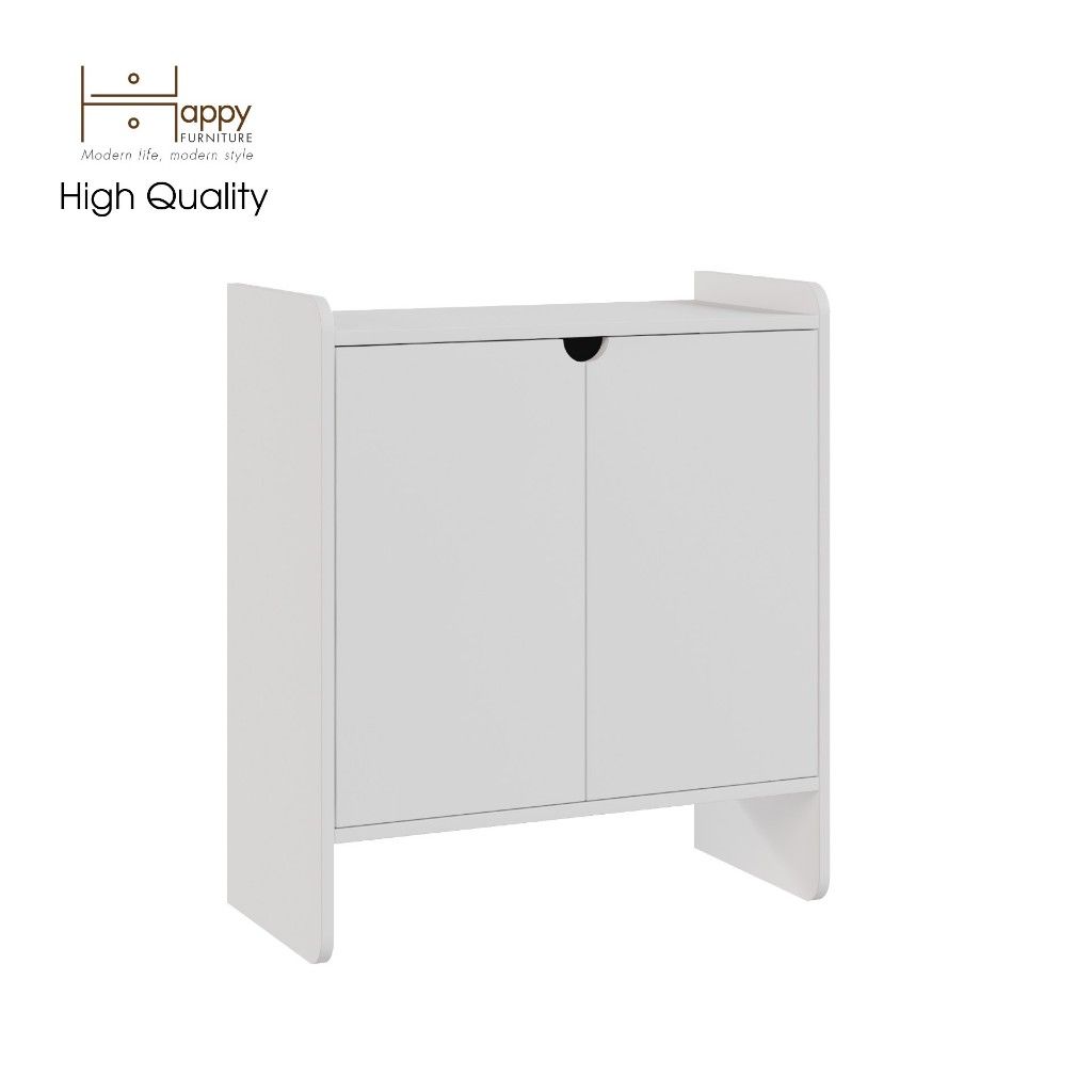 HAPPY FURNITURE , Tủ giày 2 cửa mở - CIRCLE , TCM_068 , 70cm x 34cm x 80cm