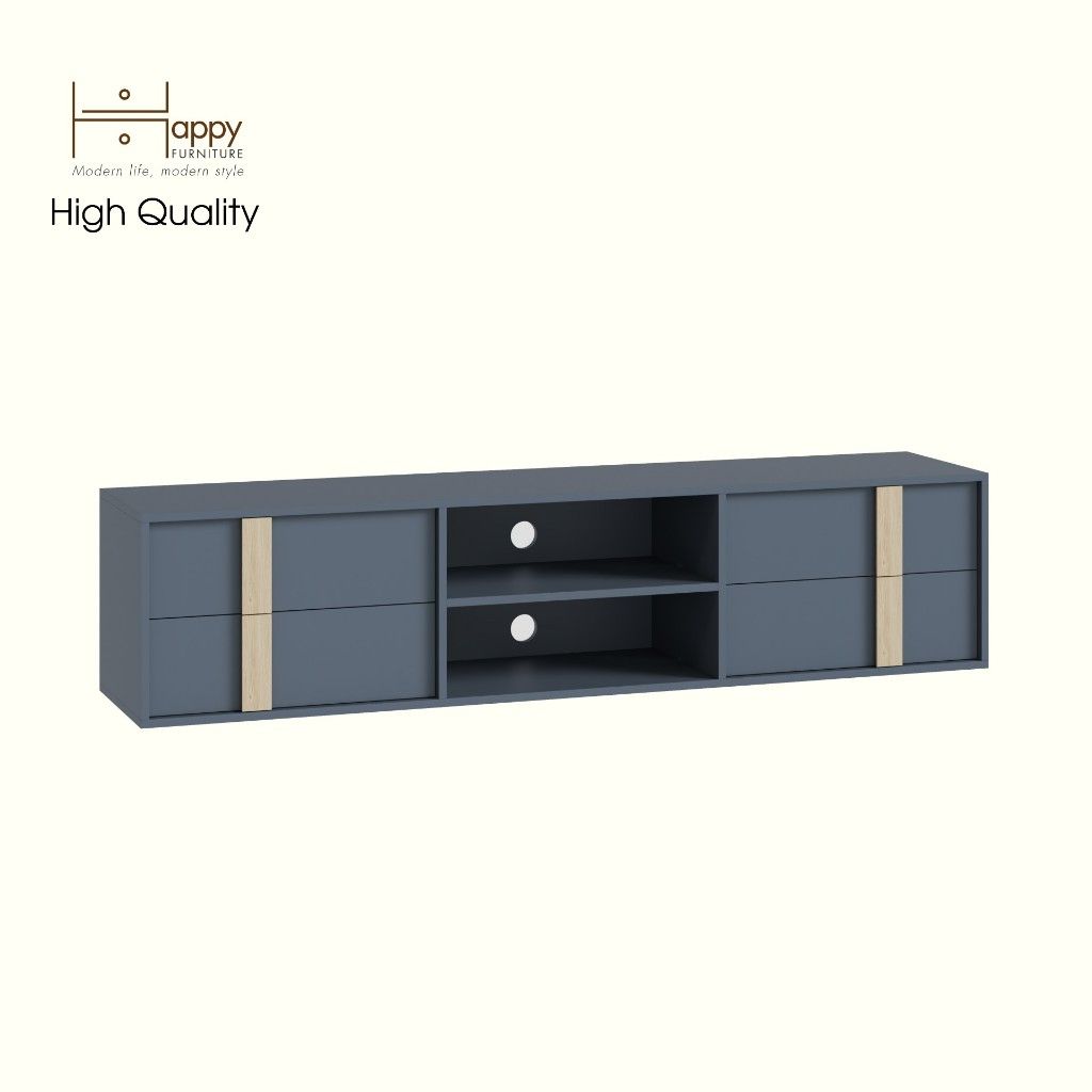 HAPPY FURNITURE , Kệ TV 4 ngăn kéo - SPACE, KTV_086 , 185cm x 40cm x 42cm DxRxC