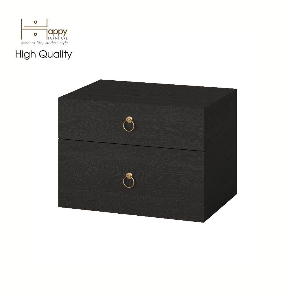 HAPPY FURNITURE , Táp đầu giường 2 hộc kéo - WESLEY , THK_049 , 56cm x 40cm x 40cm