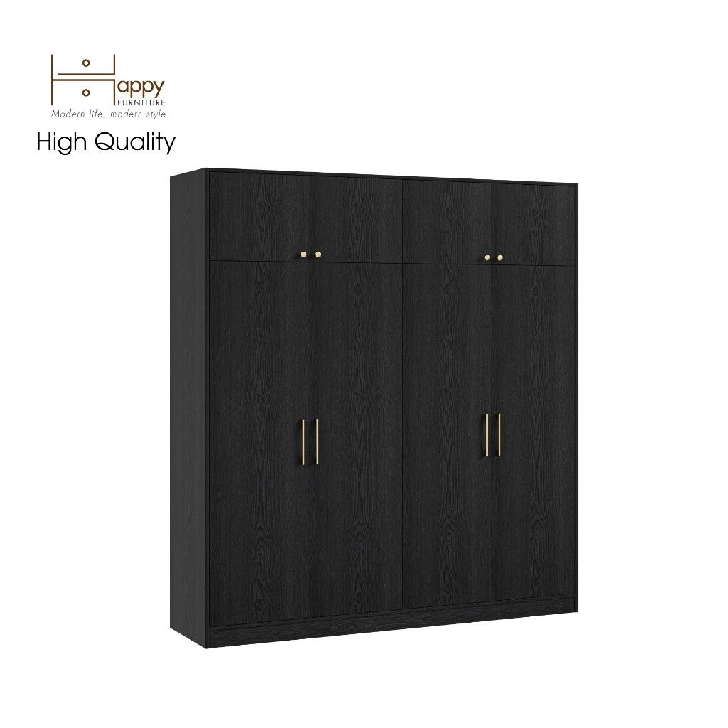 HAPPY FURNITURE , Tủ quần áo 2 ngăn kéo 2mx2m2 - ELEGANT , TCM_048 , 200cm x 54cm x 220cm