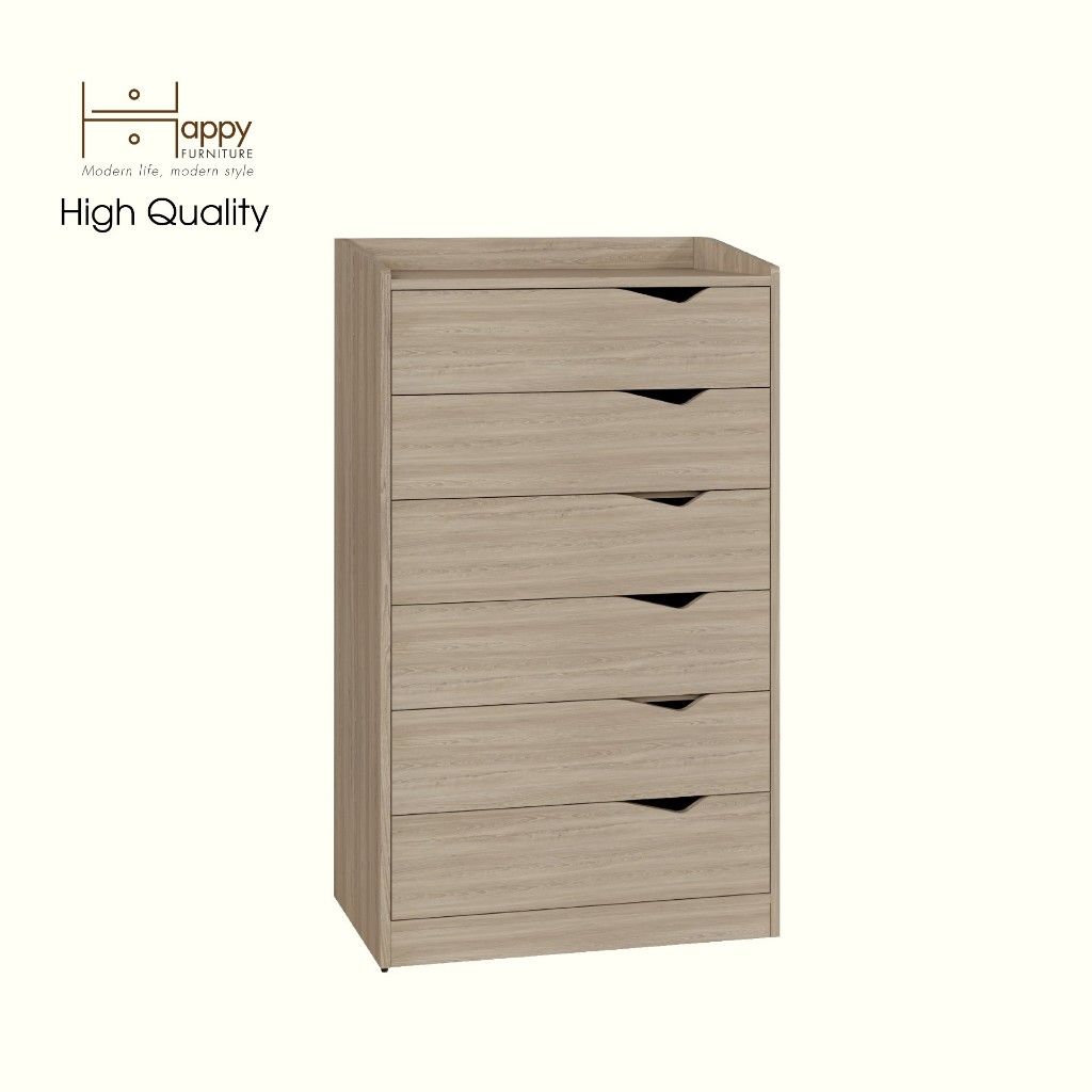 HAPPY FURNITURE , Tủ lưu trữ 6 ngăn kéo - WINNI , THK_139 , 70cm x 45cm x 120cm